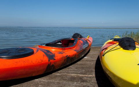 Ferienhaus am Bodden mit Boot